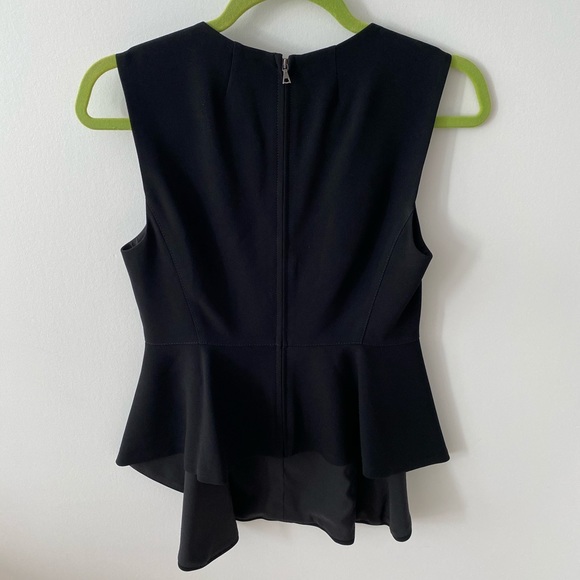 Theory High Low Black Peplum Top - Picture 2 of 4